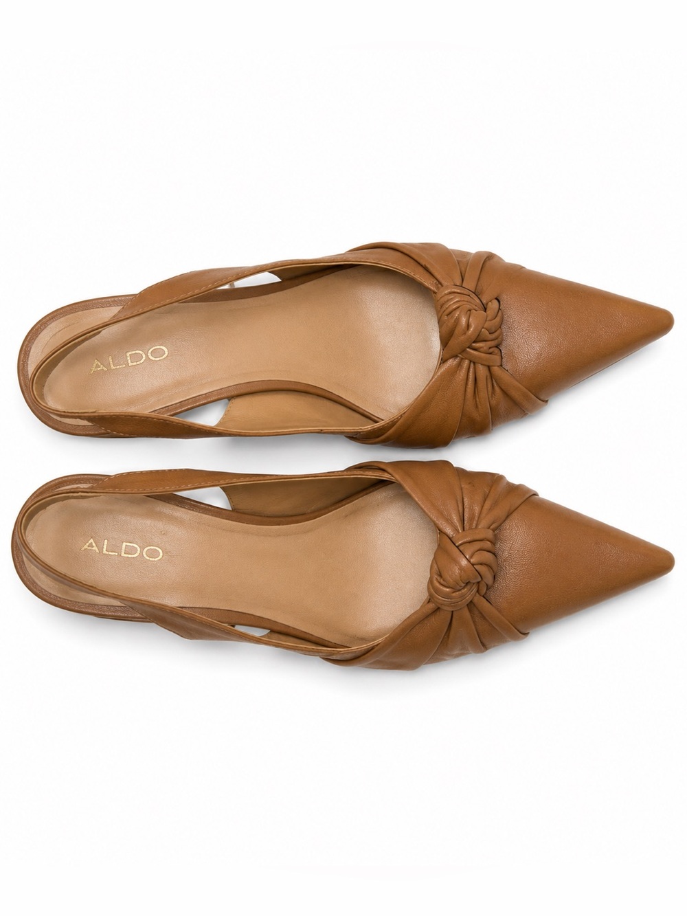 Chic Aldo Nude Slingback Heels – Elegant Pointed Toe Statement Pumps - Picture 2 of 7
